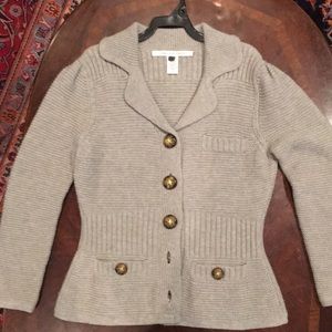 Diane vonFurstenberg small gray wool sweater